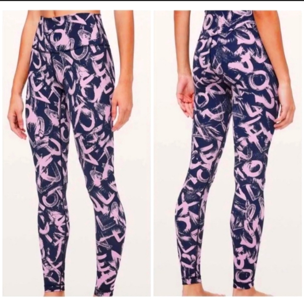 Lululemon Graffiti Wonder Under leggings size 4 Like New with Tag